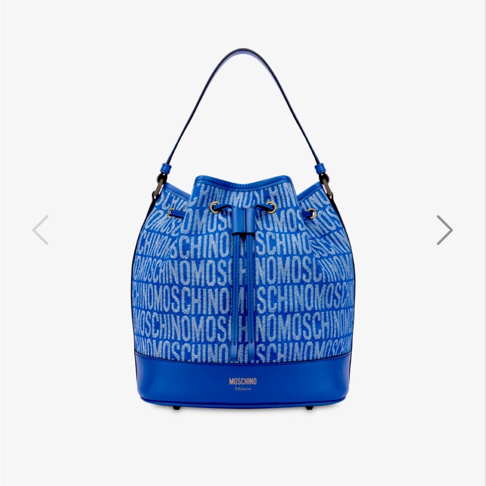 Moschino denim bucket bag